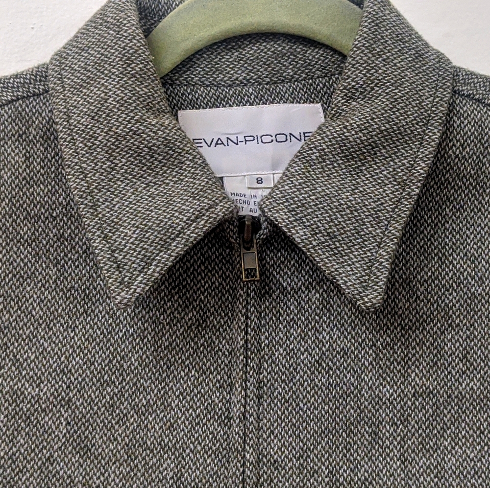 Vintage Evan-Picone (8) Women's Zip Blazer